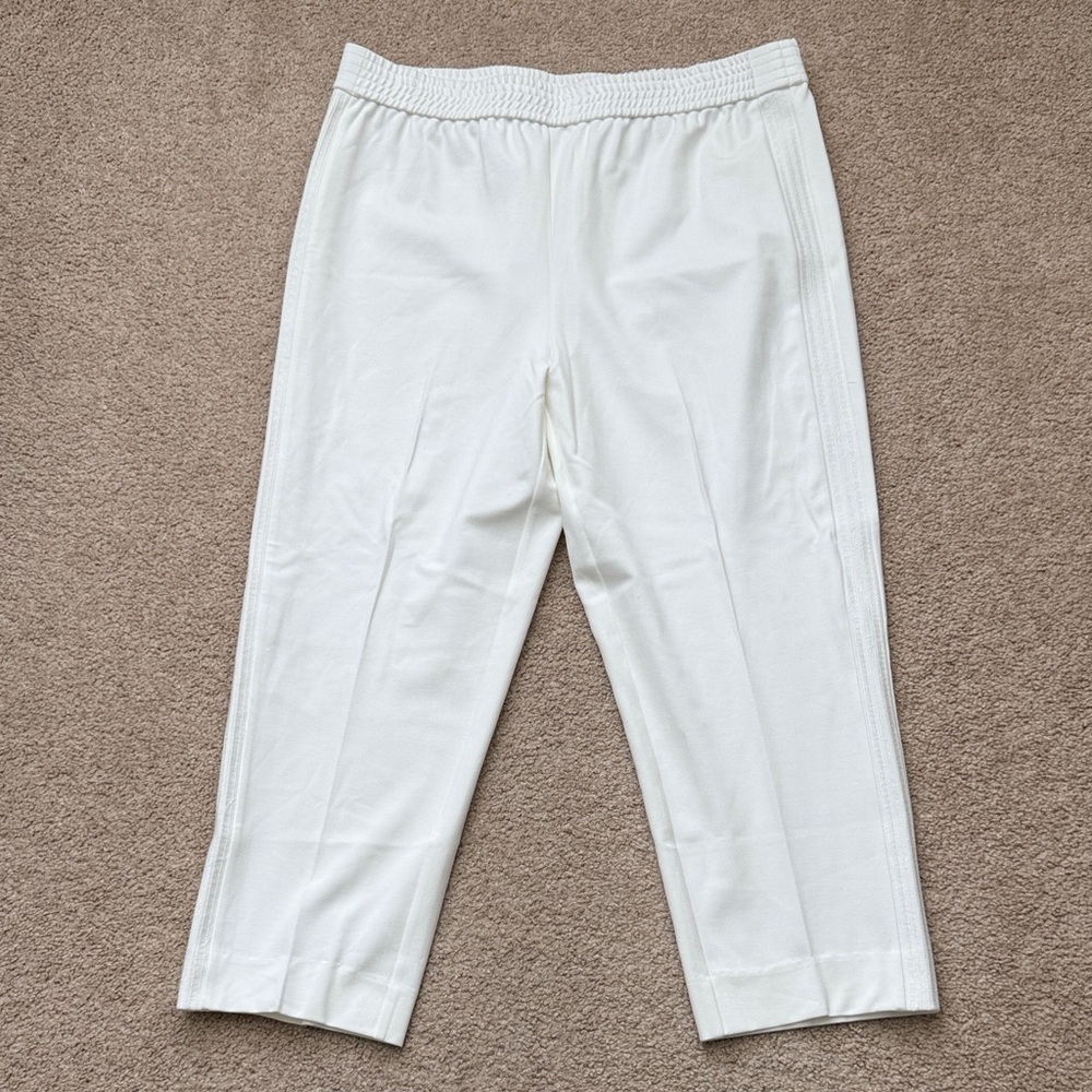 Kobi Halperin Manning Embroidered Side Stripe High Rise Cropped Pants Size XL